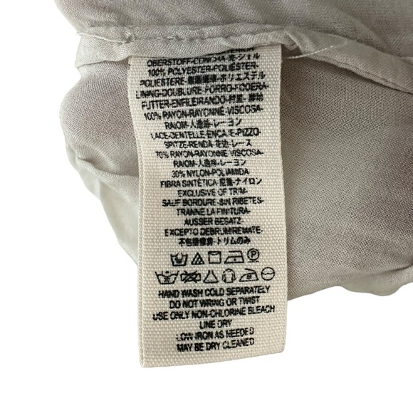 Free People Womens Floral Charlotte Midi Dress Size Medium Lace Lined - Picture 13 of 14